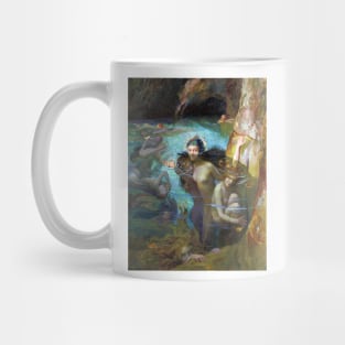 Sea Nymphs At A Grotto - gaston bussiere Mug